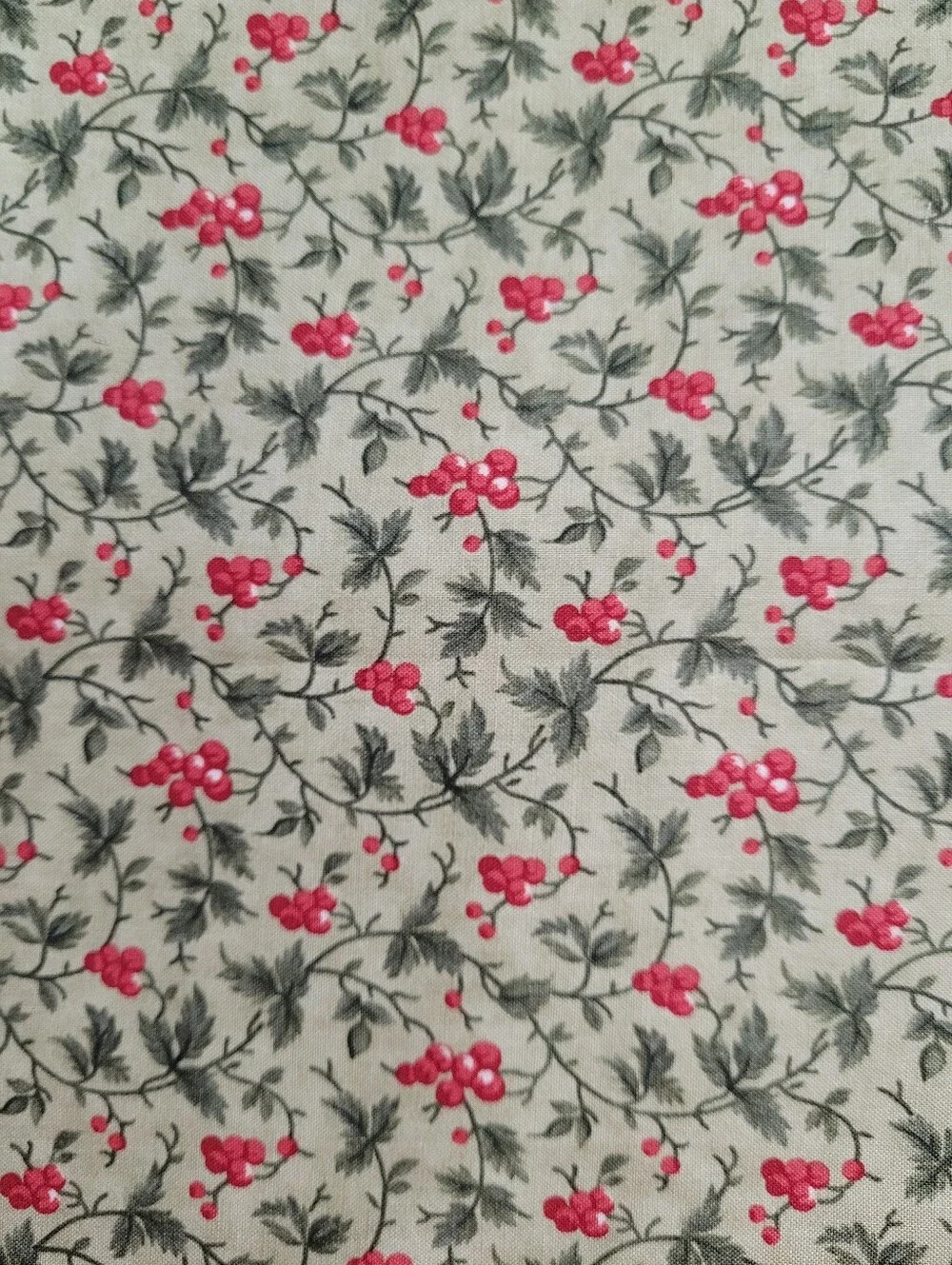 Poinsettia Plaza By 3 Stitches Cotton Sewing Fabric Stock#44294 (1017)